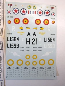 MicroScale Decal Sheet 1:72 Scale Hawker Hurricanes # 72-140 - Foto 1 di 5