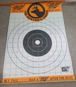MILLER BEER AFTER THE HUNT RIFLES PAPER TARGET 1 Target Page Vintage Advertising - Picture 1 of 3