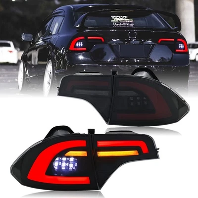 Par de luces traseras LED secuenciales para Honda Civic Sedán 4 puertas 2006-2011 Foto 1 de 4