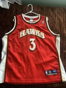 Shareef Abdur-rahim Atlanta Hawks Jersey Size 48 Xl Reebok Tailored Red Vtg - Picture 1 of 5
