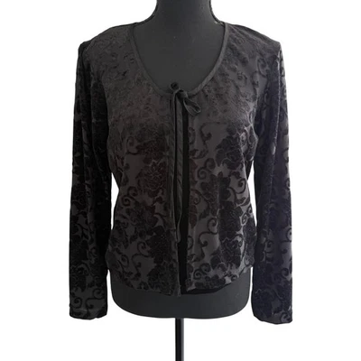 Cárdigan de colección con estampado floral de terciopelo para mujer talla M GrungeWhimsigoth Foto 1 de 4