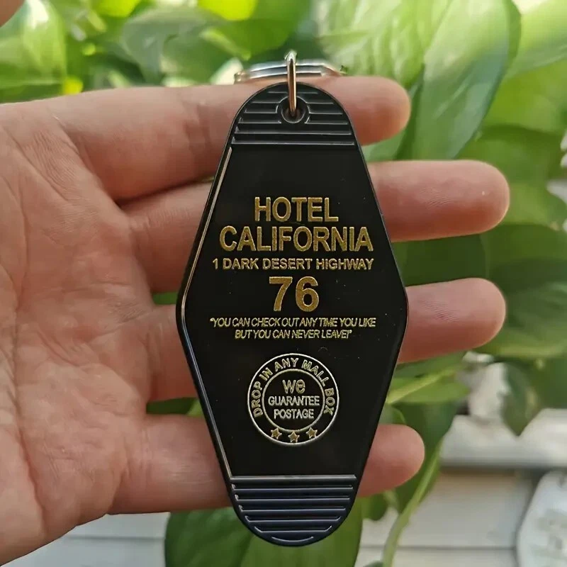 Hotel California Black Key Ring chain Motel  The Eagles NEW - Image 1 of 1