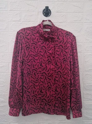 Blusa floral Options at Austin Reed rosa negra para mujer S 8/10 Reino Unido trabajo de oficina Foto 1 de 4