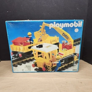 PLAYMOBIL 4053 Construction Work Atlas Train - In Box (incomplete) - Picture 1 of 11