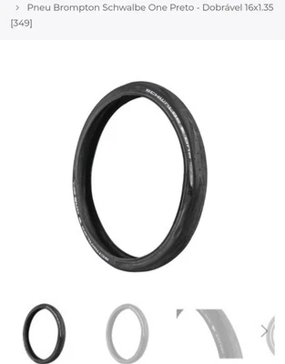 Pneu Brompton Schwalbe One - Schwarz 16x1,35 - Bild 1 von 3