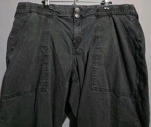 LuLaRoe Hose Damen 36 aufgesetzte Tasche Jogger Gummibund Canvas Stretch anthrazit - Bild 1 von 6