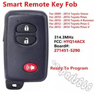 Mando a distancia inteligente 271451-5290 para Toyota Prius 2010 2011 2012 2013 2014 2015 Foto 1 de 4