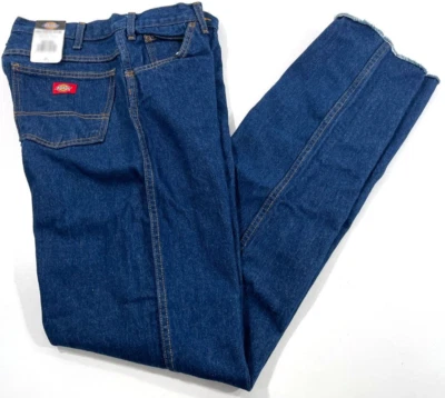 NWT 46x38 DICKIES INDUSTRIAL JEANS CR393 RINSED INDIGO BLUE 46x38 UNHEMMED - Image 1 of 2
