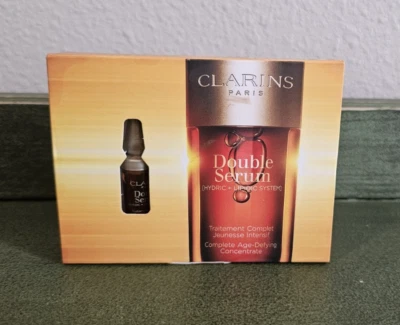 Clarins Double Serum Hydric Lipidic System Age Defying Sample Ampoul 3 x .09 NEW - Image 1 of 3
