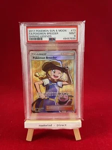 PSA 9 Pokemon Breeder Trainer 73/73 Shining Legends 2017 MINT POKEMON CARD RARE - Picture 1 of 4