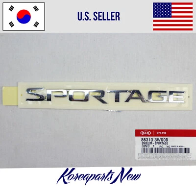 Placa de identificación emblema puerta trasera levadiza 863103W000 ⭐OEM⭐ Kia Sportage 2011-2016 Foto 1 de 2