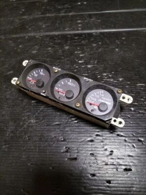 Nissan Skyline GT-R BNR32 R32 Mines Triple Gauge Meter Black JDM - image 1 of 4