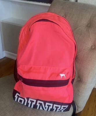 Victoria's Secret PINK NATION Campus HOT PINK Backpack Bookbag School College - Image 1 of 4