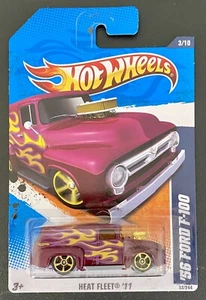 2011 HOT WHEELS HEAT FLEET '11 '56 FORD F-100 PURPLE NIB - Picture 1 of 2
