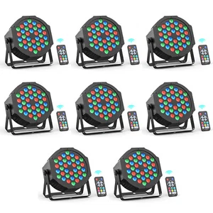 1-8PCS RGB 36LED PAR Can Stage Light DMX Beam DJ Disco Party Bar Lights Remote - Picture 1 of 12
