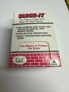 BLOCK-IT Plastic Coated End Wrap Papers For Root & Previously Permed Hair 3"x4" - Picture 1 of 2