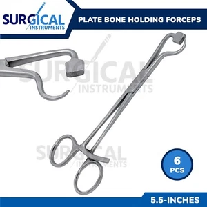 6 Pcs Plate Bone Holding Forceps 5.5" Surgical Orthopedic Instruments German Gr - Picture 1 of 10