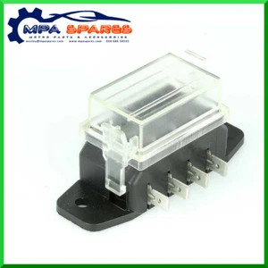 4 WAY SIDE ENTRY FUSE BOX/HOLDER 12V VOLT BLADE KIT CAR VAN HEAVY DUTY - Picture 1 of 3