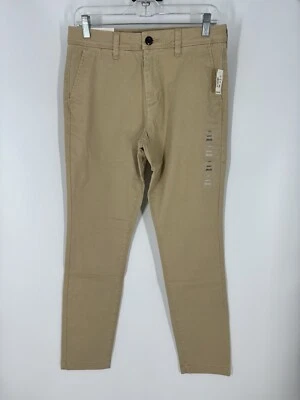 Pantalones chinos Aeropostale ajustados elásticos caquis beige tostado Aero para hombre talla 29x32 Foto 1 de 4