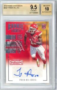 Tyreek Hill 2016 Panini Contenders Auto Rookie Ticket Card #232 BGS 9.5 BAS 10