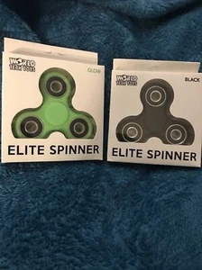 World Tech Toys Elite Fidget Spinner - Menge 2 schwarz und leuchtend NEU - Bild 1 von 4