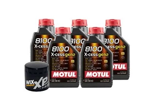 5L Motul 8100 X-CESS GEN2 5W-40 Wix XP Filter Motor Oil Change Kit API SN - Picture 1 of 1
