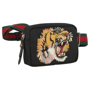 Gucci Canvas Tiger Embroidered Web Messenger w/ Dust Bag - Authenticated - Picture 1 of 2