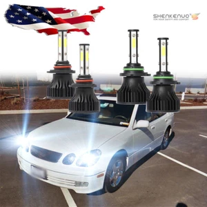 4X LED Headlight Bulb 9005 9006 High Low Beam For 1998-2005 LEXUS GS 300 400 430 - Bild 1 von 11
