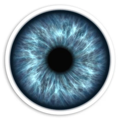 DESTINATION VINYL LTD 2 x 10cm Blue Eye Vinyl Stickers - Eyeball Space Galaxy Laptop Sticker #29094