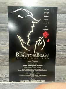 BEAUTY AND BEAST MUSICAL, PALACE THEATRE, BROADWAY WINDOW CARD/POSTER - Picture 1 of 9