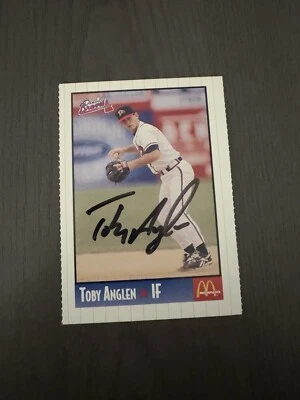 1995 Multi-Ad McDonalds Danville Braves #NNO TOBY ANGLEN Auto HAND SIGNED (Rare) - Image 1 of 2