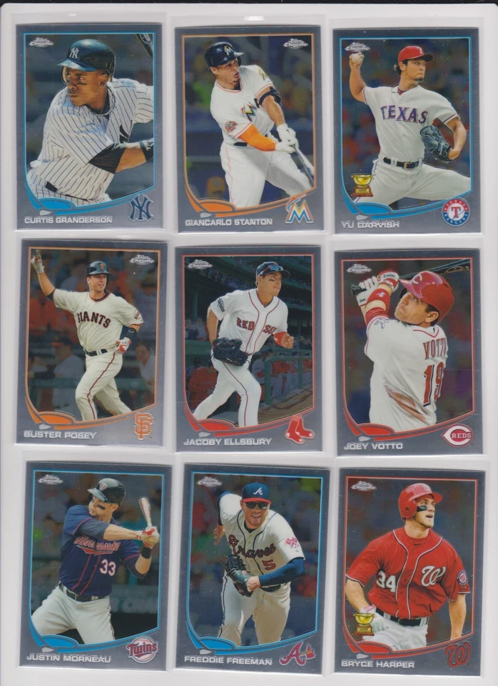 2013 Topps Chrome Baseball pick base stars RC rookie insert Hall of Famers NM - Image 1 of 1