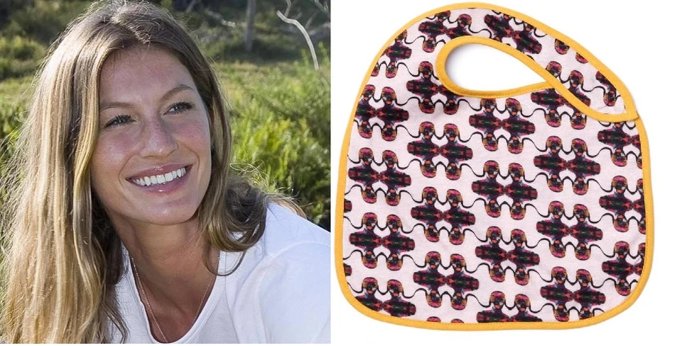*** GISELE BUNDCHEN Born Free Africa EDICIÓN LIMITADA Talla Única BABY BIB Foto 1 de 2