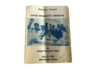 1979-1980 Marquette Warriors Basketball Program NCAA Vs Polish National Team BAD - Picture 1 of 7