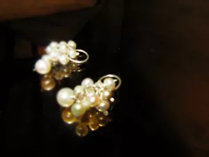 Simulated Pearl Earrings - Picture 1 of 3