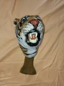 JP Lann Golf Driver Club Head Cover Plush Realistic Roaring Bengal Tiger - Picture 1 of 6