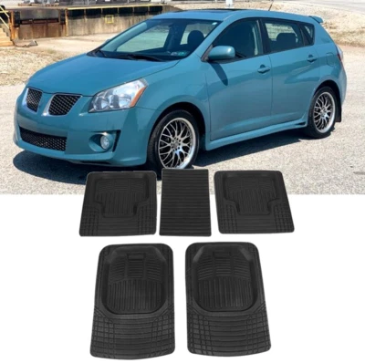 Juego completo de 5 alfombras alfombrillas coche XPE antideslizantes para todo tipo de clima para Pontiac Vibe Foto 1 de 4
