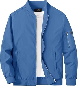 MAGCOMSEN Men's Jacket Lightweight Bomber Jacket Casual Windbreaker Jackets Wind - Picture 1 of 25
