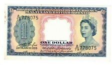 1953 Malaya & British Borneo Banknote 1 Dollar QEII P1 #778075