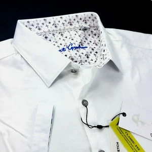 Robert Graham 2XL Geometric Diamond Floral Solid White Short Sleeve Sport Shirt - Picture 1 of 12