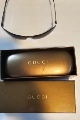 Gucci Sunglasses 2003 Vintage Shiney Black  Gray Wrap Metal GG 1871/S NKIP9 orig - Image 1 of 4