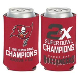 Tampa Bay Buccaneers Super Bowl 2X Champions Can Cooler Koozie - Picture 1 of 1