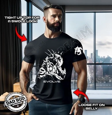 Camisa Evolve Tyranitar | Camiseta Tipo Rock Oscuro Inspirada en Pokémon | S-4XL Foto 1 de 3