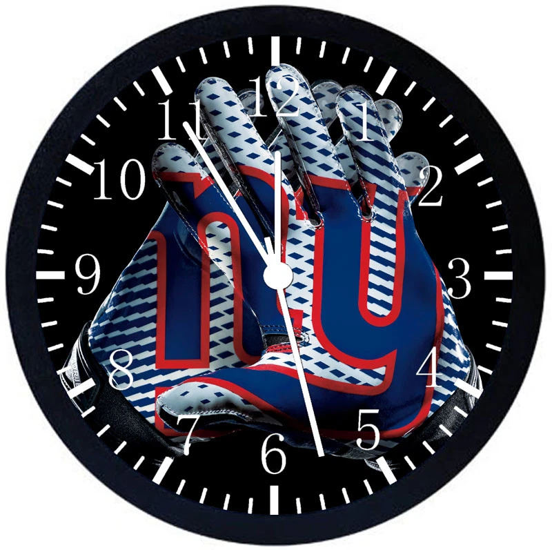 Reloj de pared New York Giants marco negro bonito para decoración o regalos F129 Foto 1 de 1