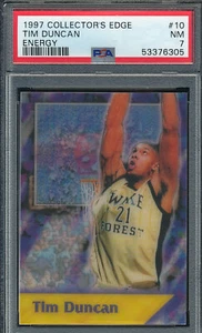 ENERGY PSA 7 NM DUNCAN HOF ROOKIE 1997 COLL EDGE #10 TIM GRADED RARE NBA *TPHLC - Picture 1 of 4