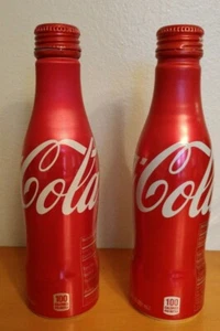 Coca Cola Coca Cola Rojo Aluminio Coleccionable 8.5 OZ Botellas Vacías - Pat 2011 y 2015 - Imagen 1 de 6