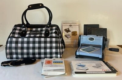 Sizzix Big Kick Embossing Machine & Stampin Up Black Plaid Tote - Many Extras - Image 1 of 4