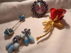 Vintage Costume Jewelry Designer Karew, BEAU JEWELS, JEWLEARAN Lot of 4 - Picture 1 of 6