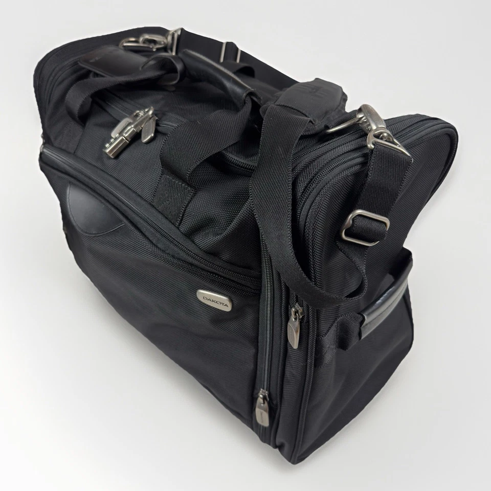Dakota Tumi Ballistic Nylon Carry On Black Duffle Bag Weekender Travel 20x10x13 - Image 1 of 4