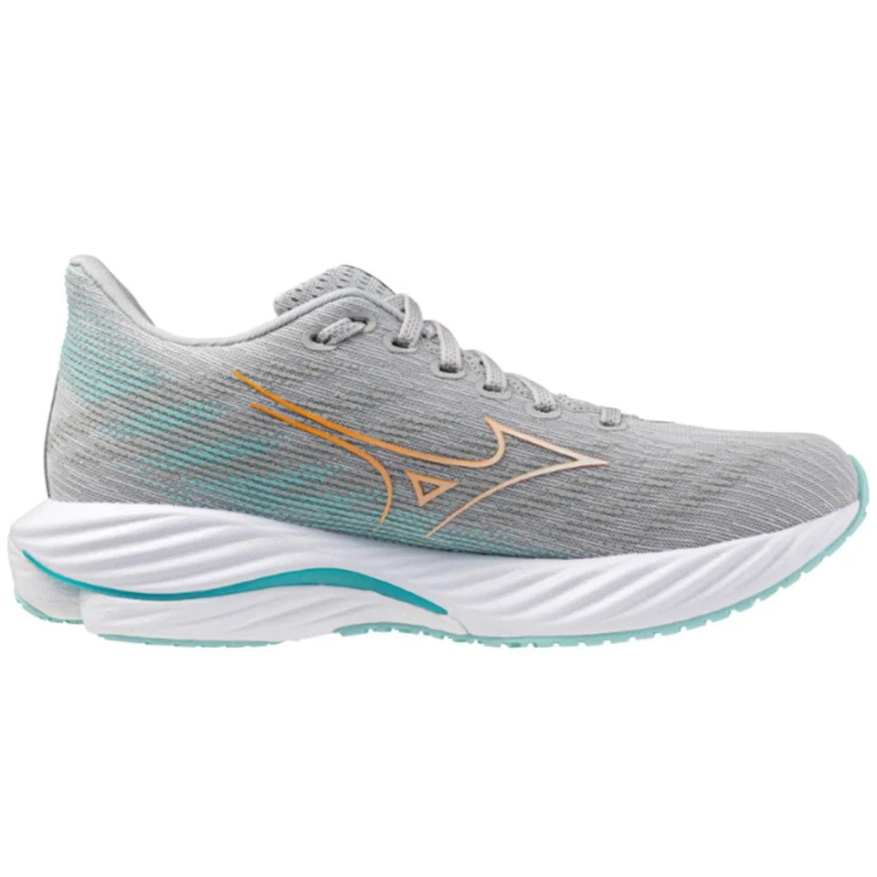 Women's Mizuno Wave Rider 28, Harbor Mist/White, 8 B Medium US - Image 1 of 1